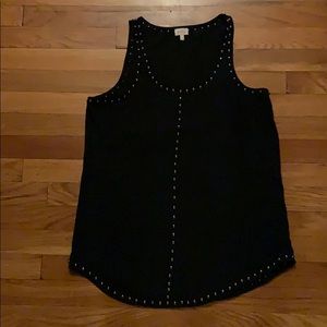 Pixley Studded Tank Black Size Small